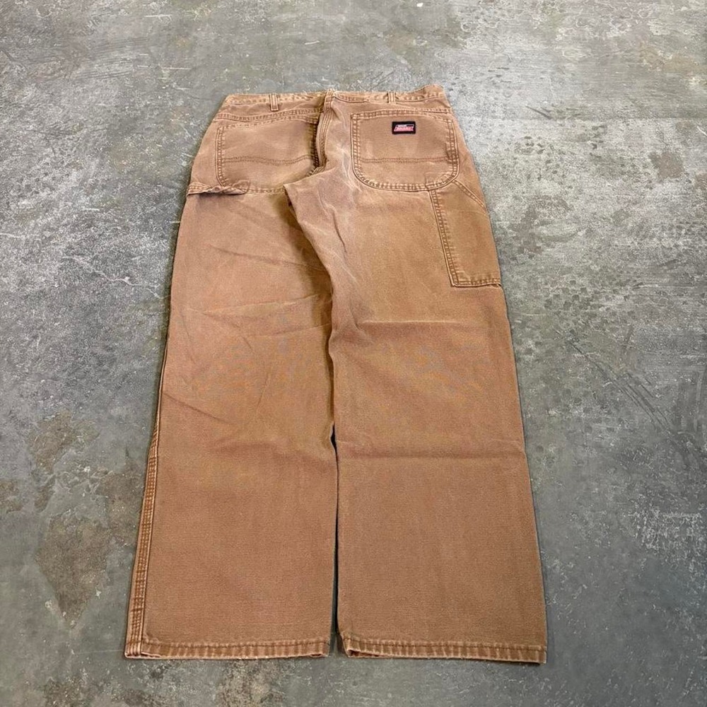 Vintage Dickies Brown Carpenter Pants Mens 32x30 Earthtone Workwear Duck Canvas